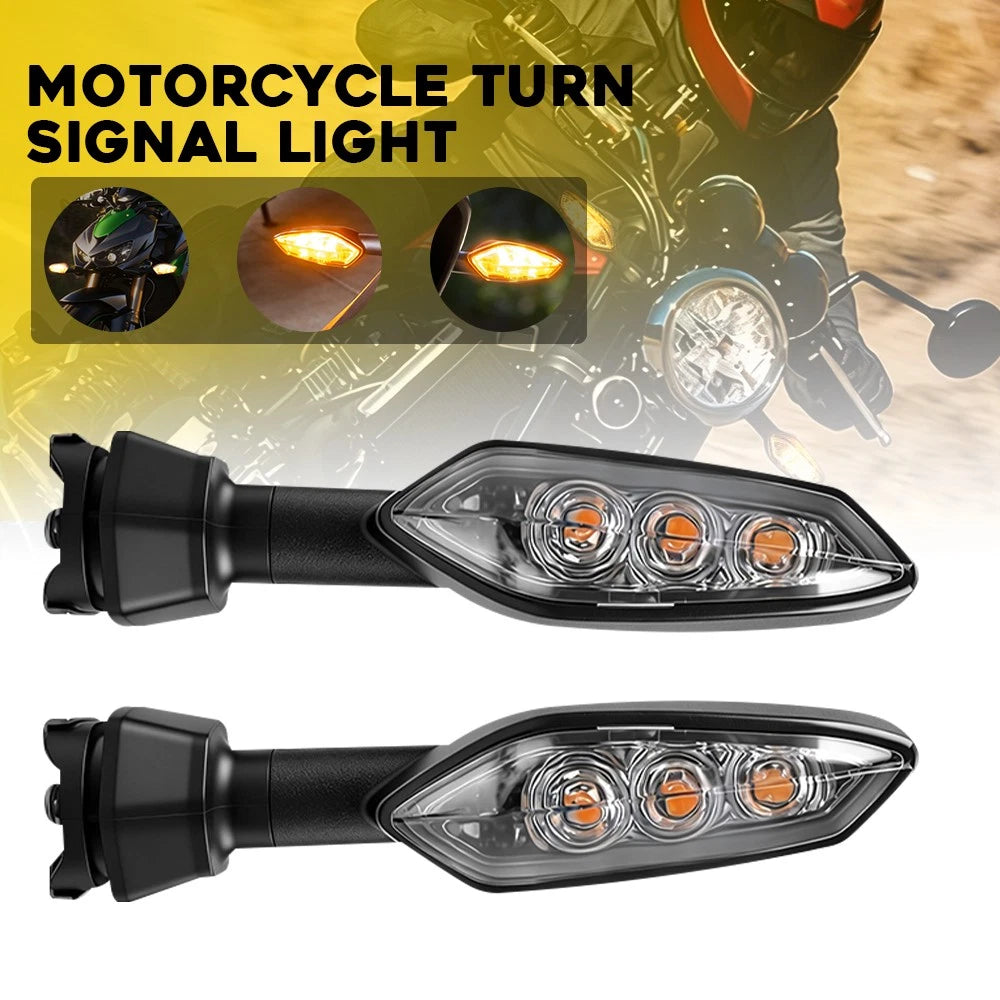 2Pcs LED Turn Signal Indicator for Kawasaki Versys-X 300 (2017–2025), Versys 1100 (2023–2025)