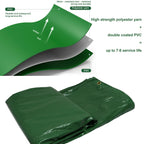 10'x20' Heavy Duty Green PVC Waterproof Tarp Cover for Patio Shelter