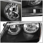Factory Style Black Housing Amber Corner Headlights for Dodge Avenger (2008–2014)