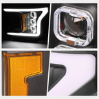 Sequential Square LED DRL Projector Headlights for Ford F150 (2018–2020)