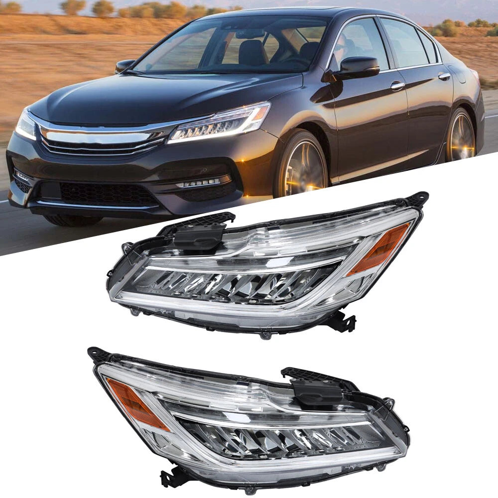 Pair LED Headlight Assembly for Honda Accord Sedan (2016–2017)