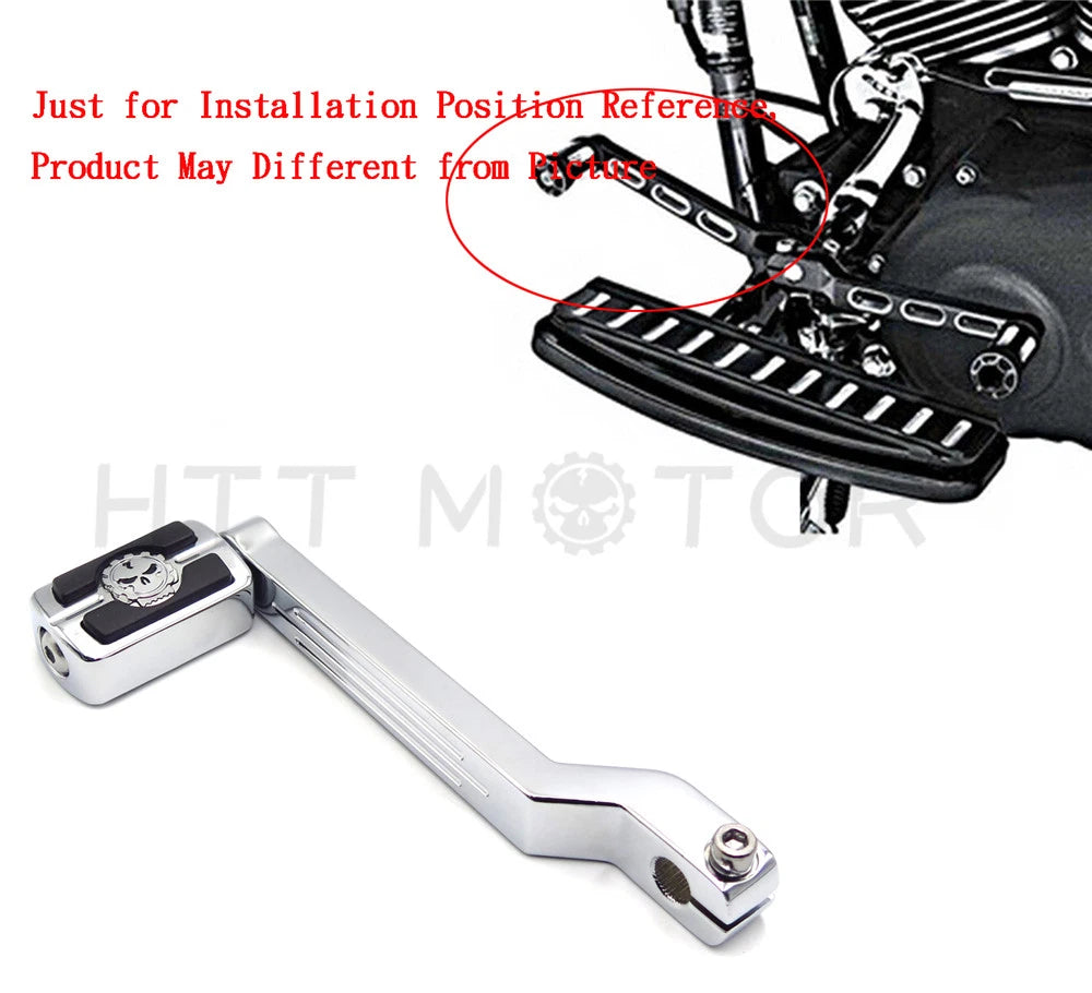 Chrome Billet Slotted Toe Shift Lever Arm for Harley Big Twin (1986–2016)