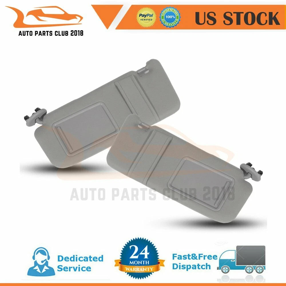Set of 2 Gray Sun Visors for Toyota Camry (2007–2011)