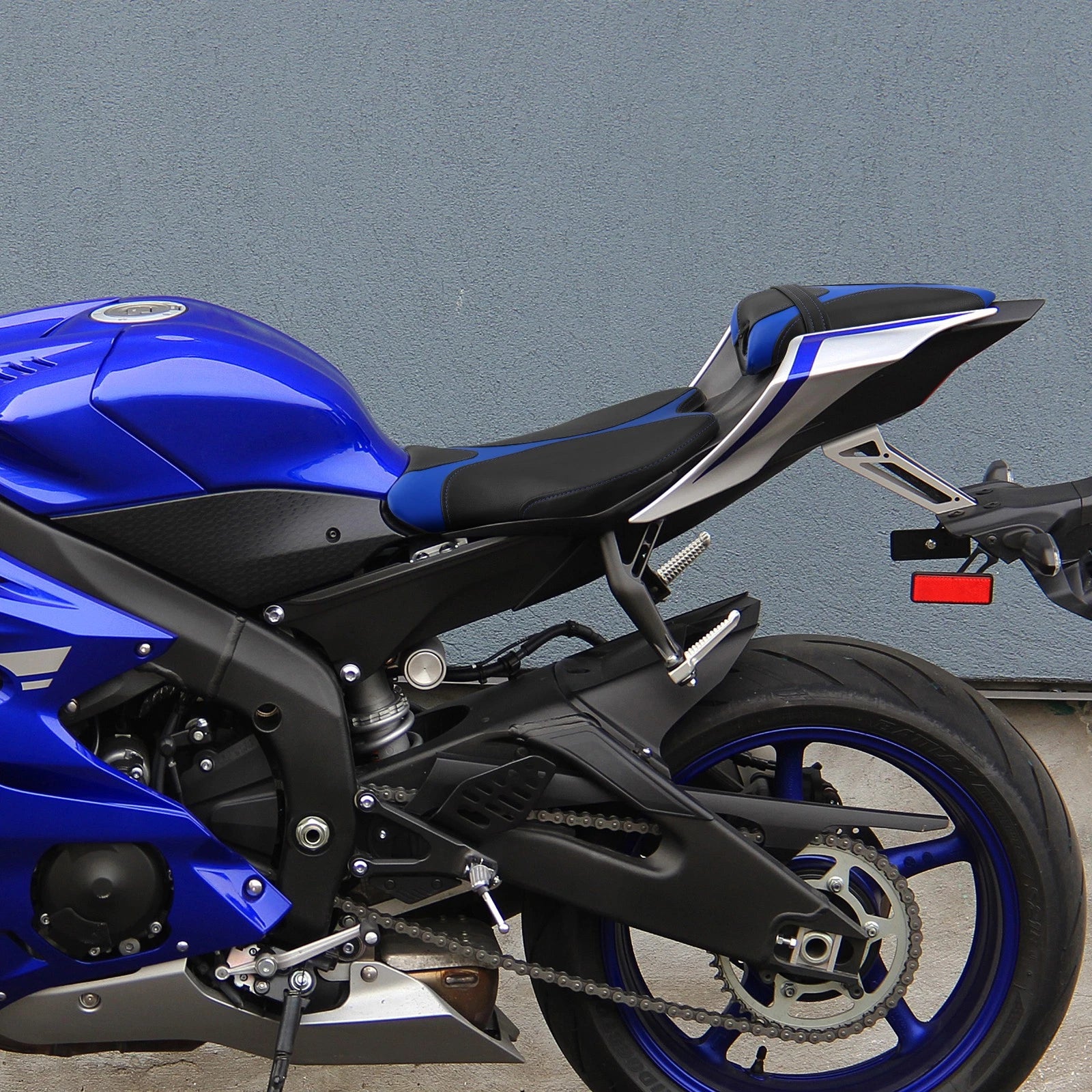 Rider Driver Passenger Seat for Yamaha YZF R6 (2017–2022) Black Blue