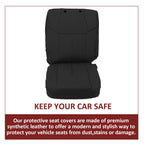 Set of 2 Black Front & Rear Seat Covers for Toyota Tundra CrewMax (2014–2021)