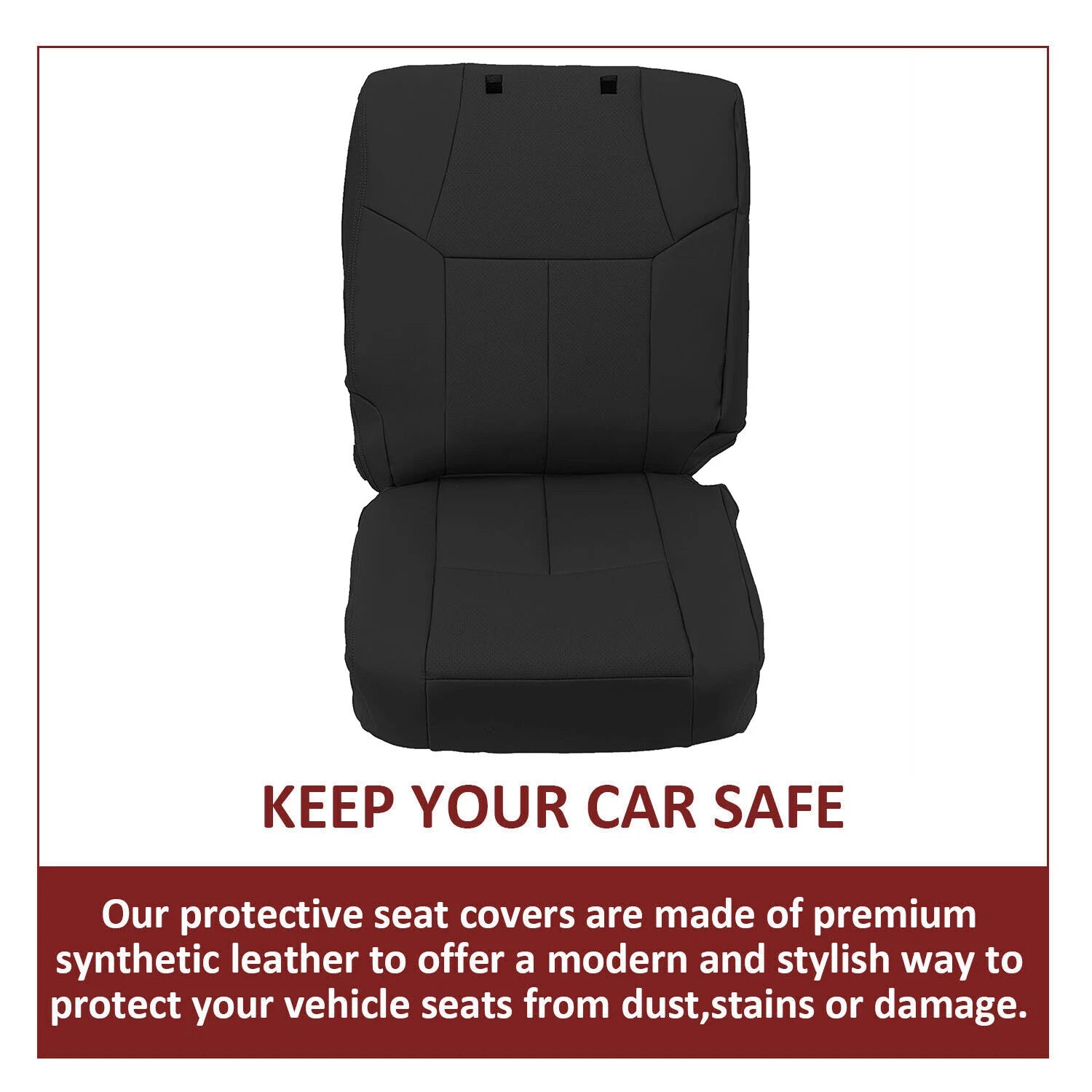 Set of 2 Black Front & Rear Seat Covers for Toyota Tundra CrewMax (2014–2021)