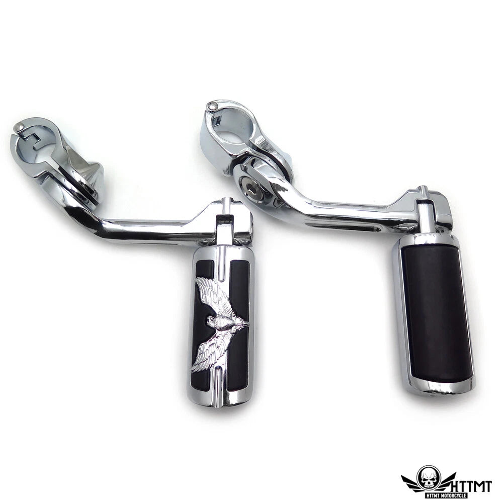Chrome 5" Long FootPeg Kit for Yamaha Roadstar XV1700 (2001–2007)