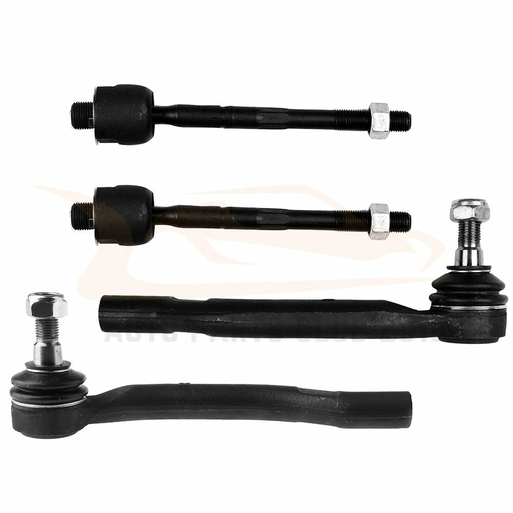 Set of 4 Front Inner Outer Tie Rod End Links for Acura MDX Honda Pilot (2001–2005)