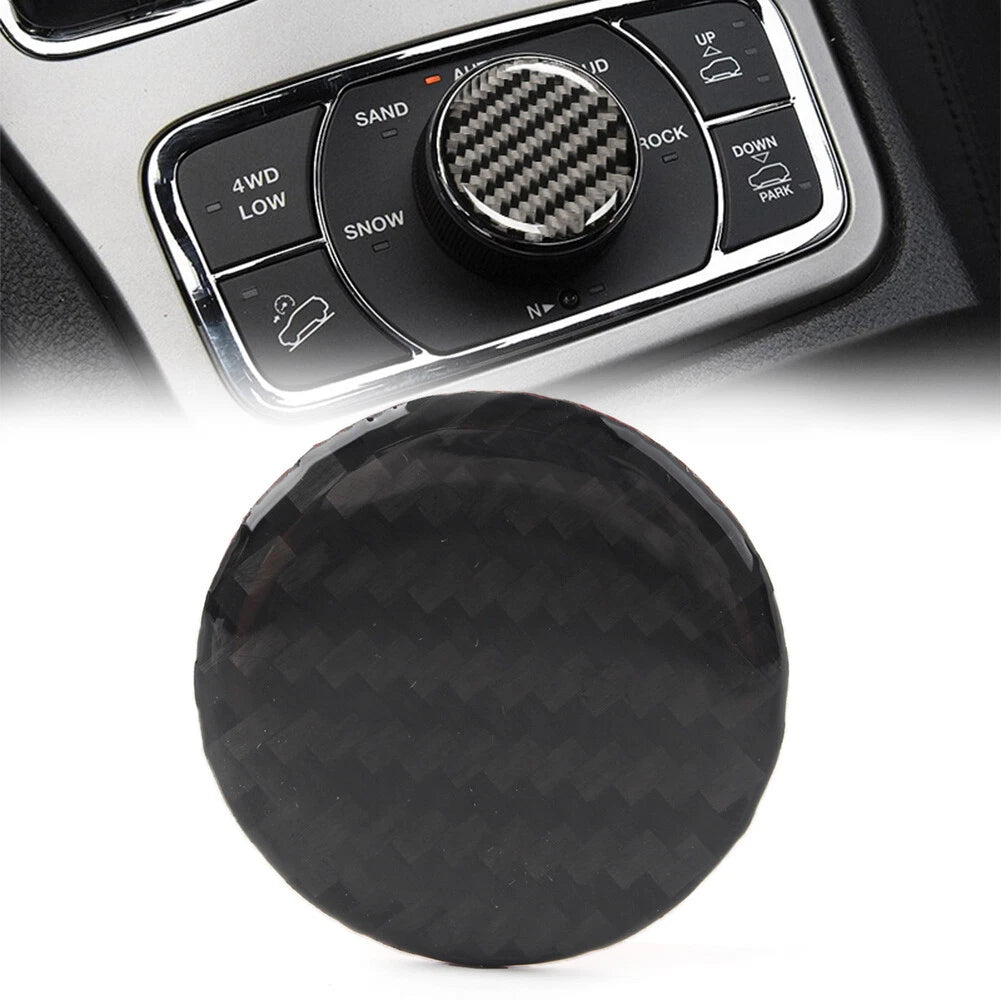 Black Central Console Knob Button Cover Trim for Jeep Grand Cherokee (2011–2022)