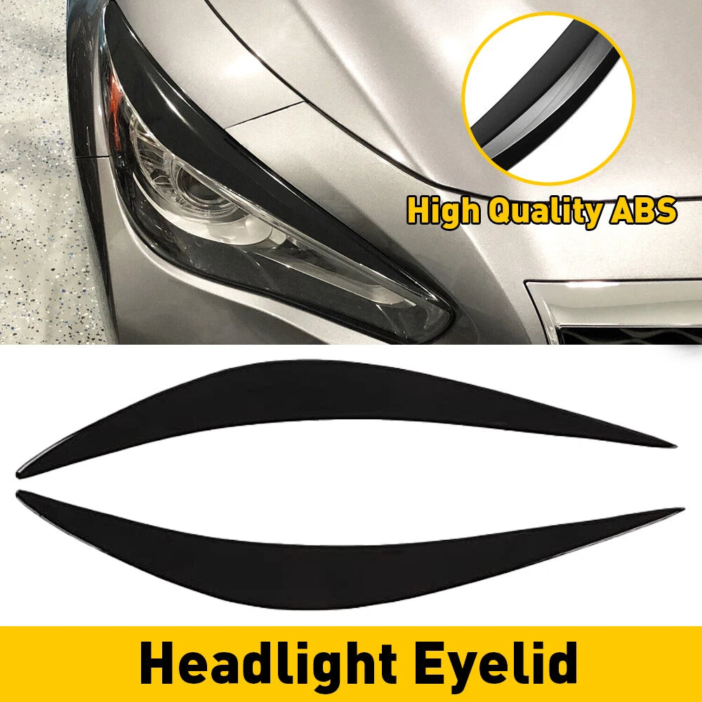 Glossy Black Headlight Eyebrow Trim for Infiniti Q50 (2014–2023)