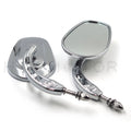 Chrome Tapered Teardrop Rearview Long Stem Mirrors for Harley Motorcycle