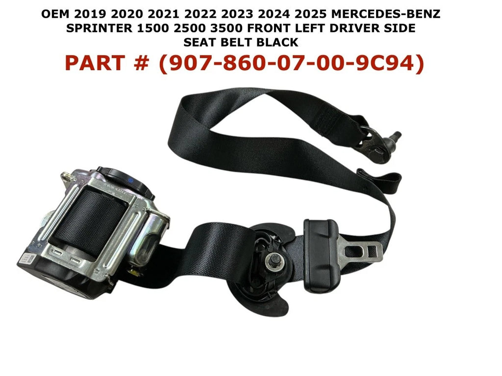 Front Left Seat Belt for Mercedes-Benz Sprinter 1500 2500 3500 (2019–2025)