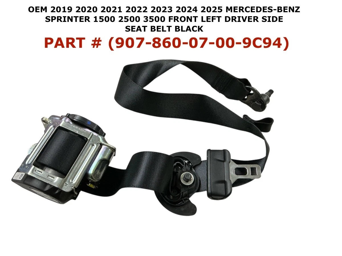 Front Left Seat Belt for Mercedes-Benz Sprinter 1500 2500 3500 (2019–2025)