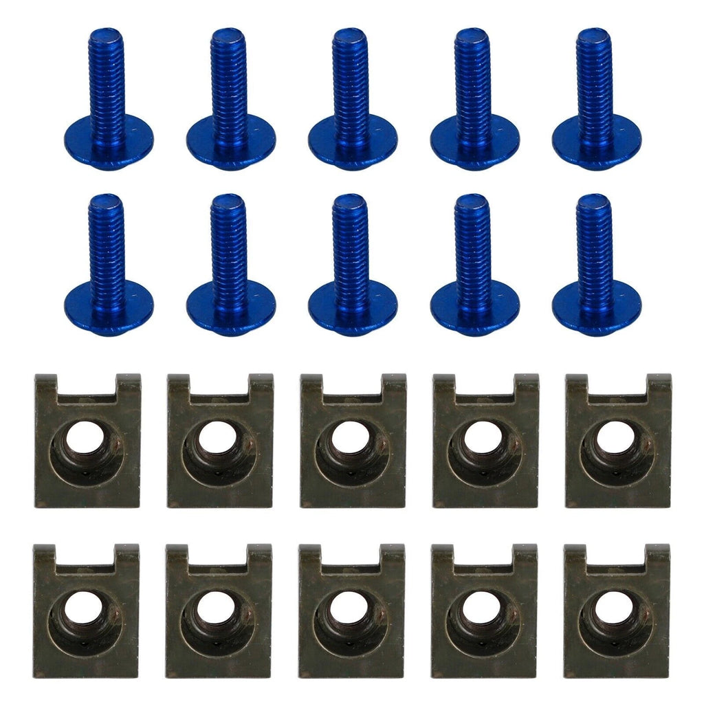 10 Pack M6x20 Motorcycle Fairing Screen Screw Bolt Fastener Clip Kit for