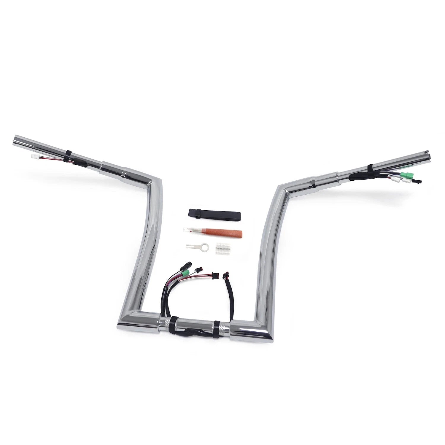 12" Prewired Pre-Drilled Ape Hanger Handlebar for Harley Road King FLHR (2014–2015)