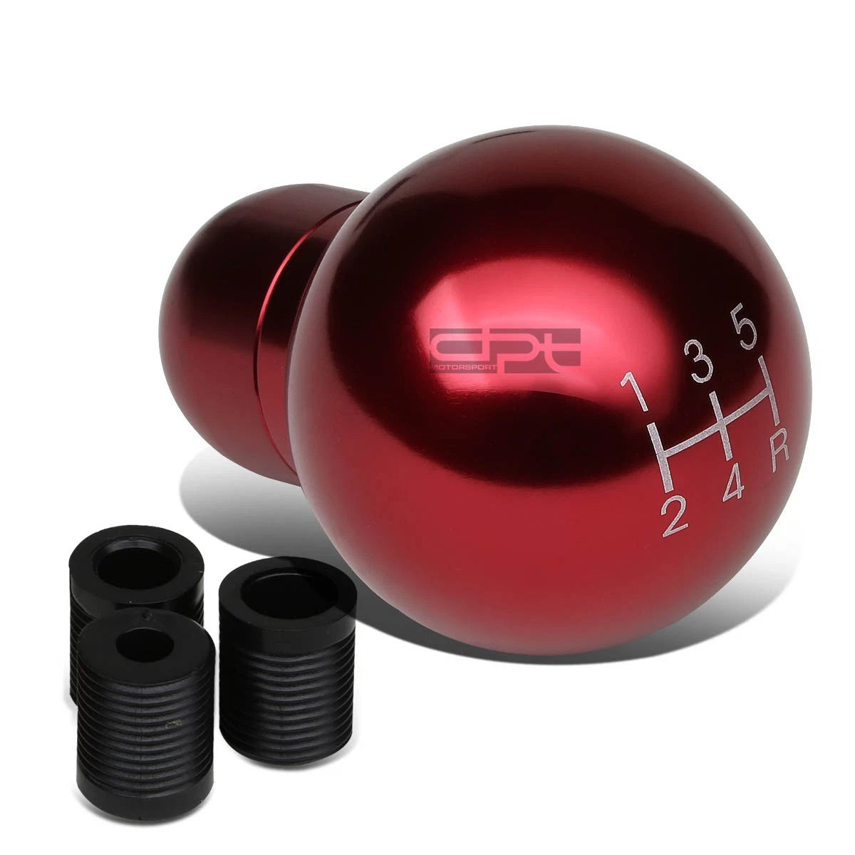 Red Aluminum Short Shift Knob for M8/M10/M12 5-Speed Manual Transmission