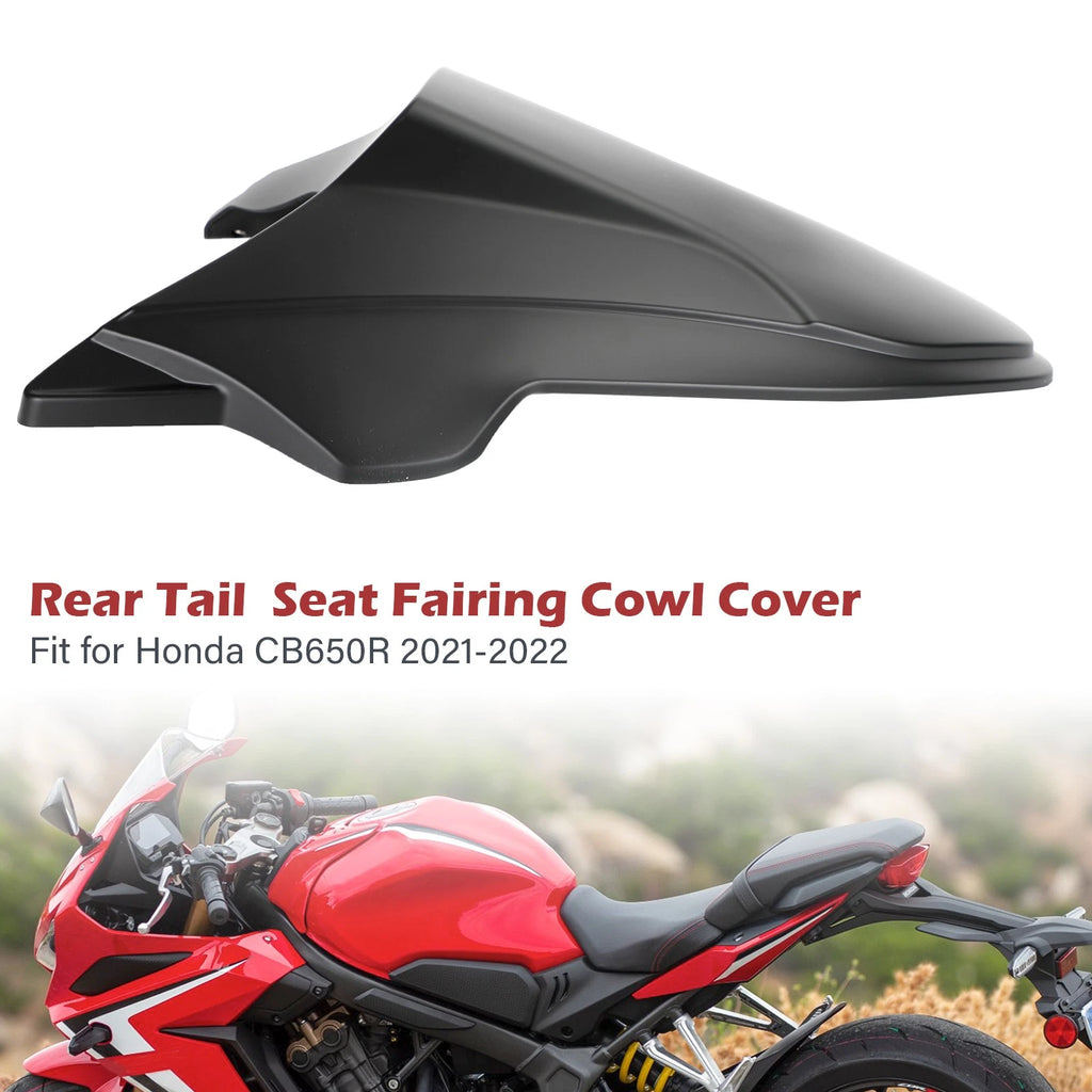 Rear Tail Seat Fairing Cowl Cover for Honda CB650R CBR650R (2021–2023) Matt Black
