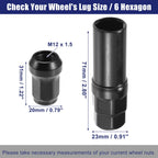 M12x1.5 Car Wheel Hub Lug Nuts 2 x for Honda, Chevy, Nissan