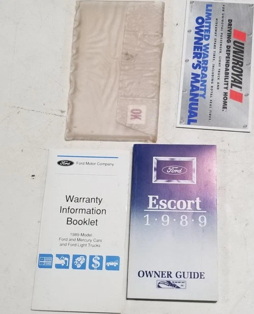 Owners Manual for Ford Escort (1989)