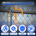 20Pcs Chain Link Fence Metal Clips for Tensioning and Stretching Tool