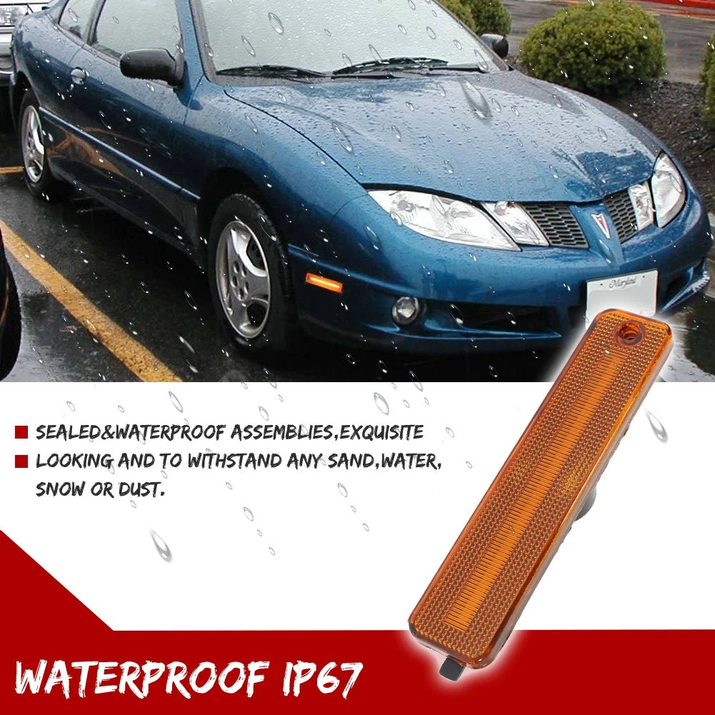 2X Amber Lens LED Front Side Marker Lights for Pontiac Sunfire (2000–2005)
