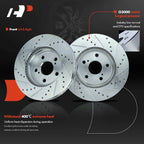 Front Drilled Brake Rotors and Ceramic Pads for Toyota Sienna (2004–2010)