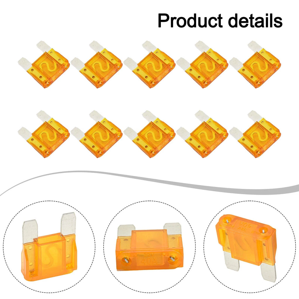 Blade Type Car Fuses Pack of 10 for Motorcycles and Boats