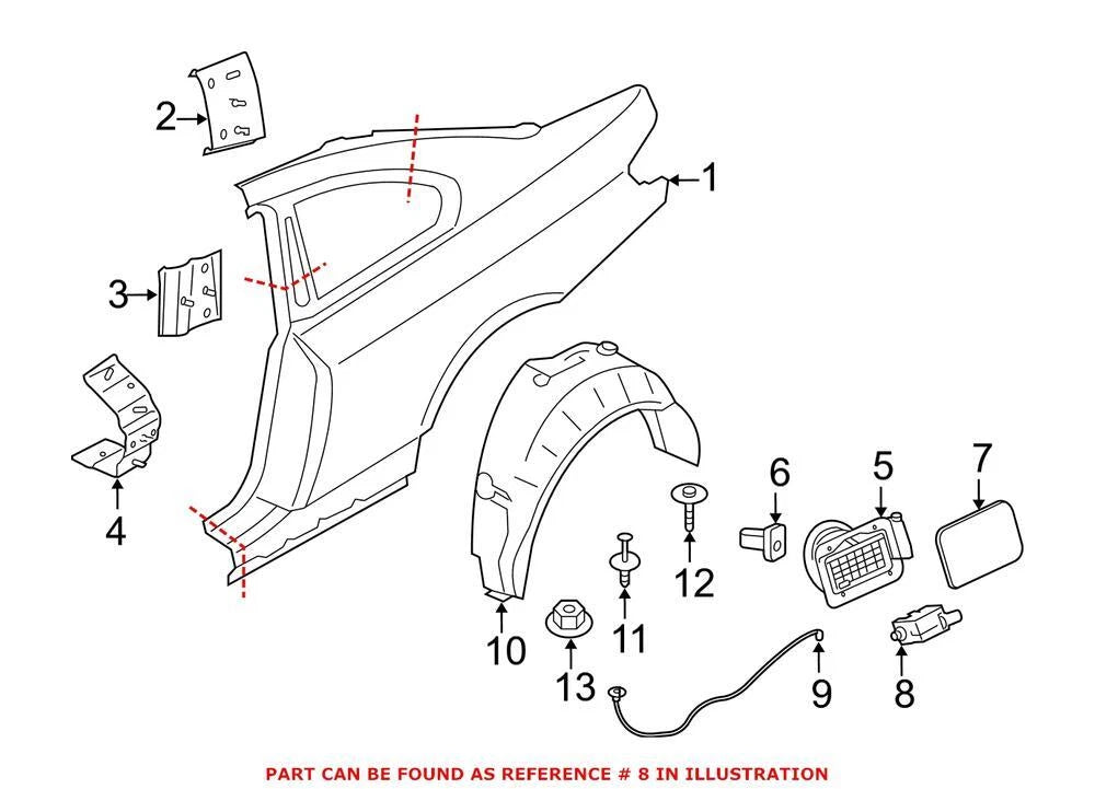 Fuel Filler Door Lock Actuator for BMW (OEM 67117309678)