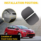 2pcs Front Side Bumper Tow Hook Cover for Toyota Prius (2012–2015) Black