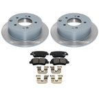 DuraGo Rear Rotors & Bosch QuietCast Ceramic Disc Brake Pads Kit for Kia Soul (2010–2023)