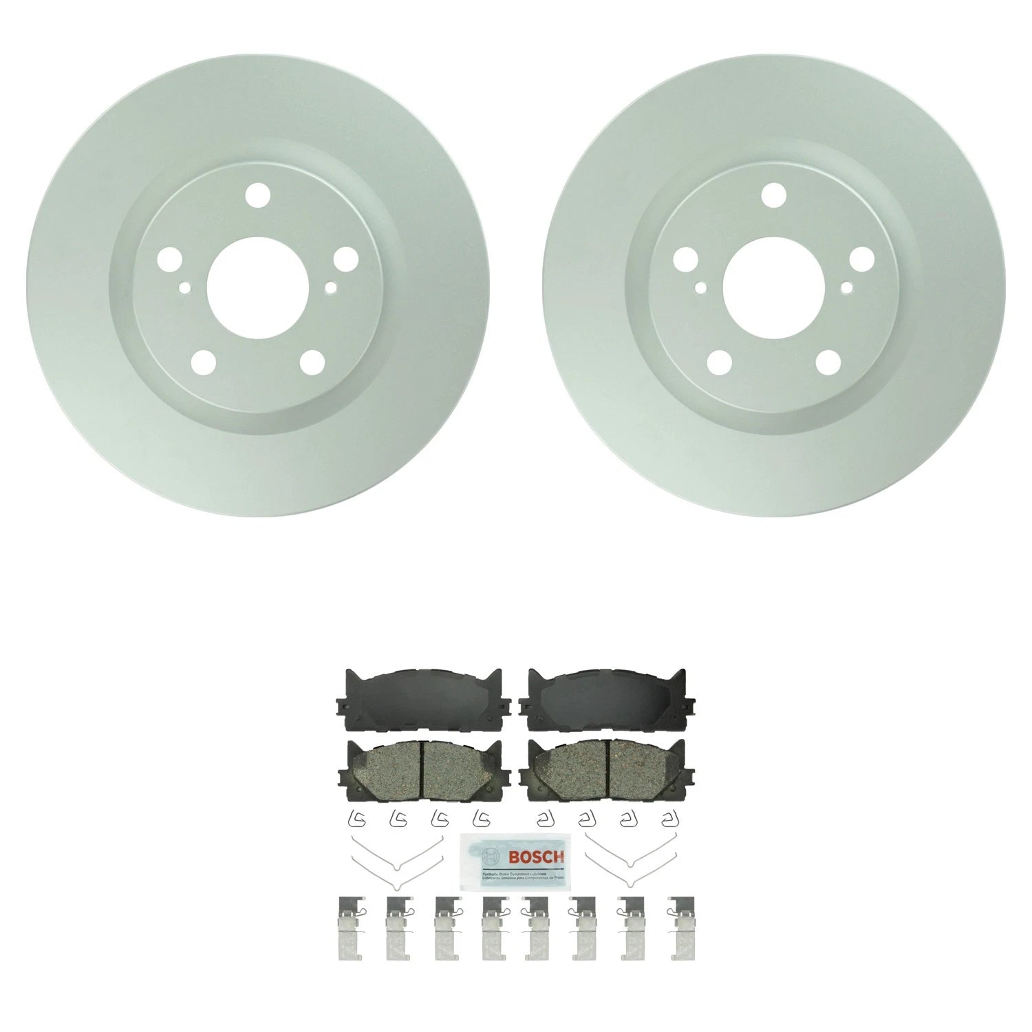 Bosch Front Quietcast Rotors & Blue Ceramic Disc Brake Pad Kit for Lexus ES350 (2007–2012)