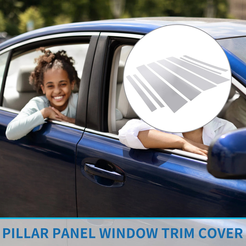 Set of 8 Car Pillar Window Trim Covers for Toyota RAV4 (2013–2018) Chrome