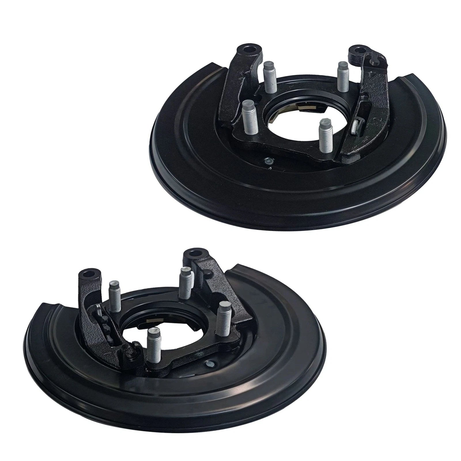 Set of 2 Loaded Brake Backing Plates for Ford F250 F350 F450 (2005–2012)