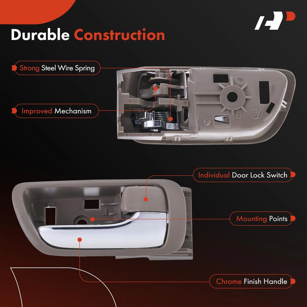 Right Chrome Interior Door Handle for Toyota Camry (2002-2006)