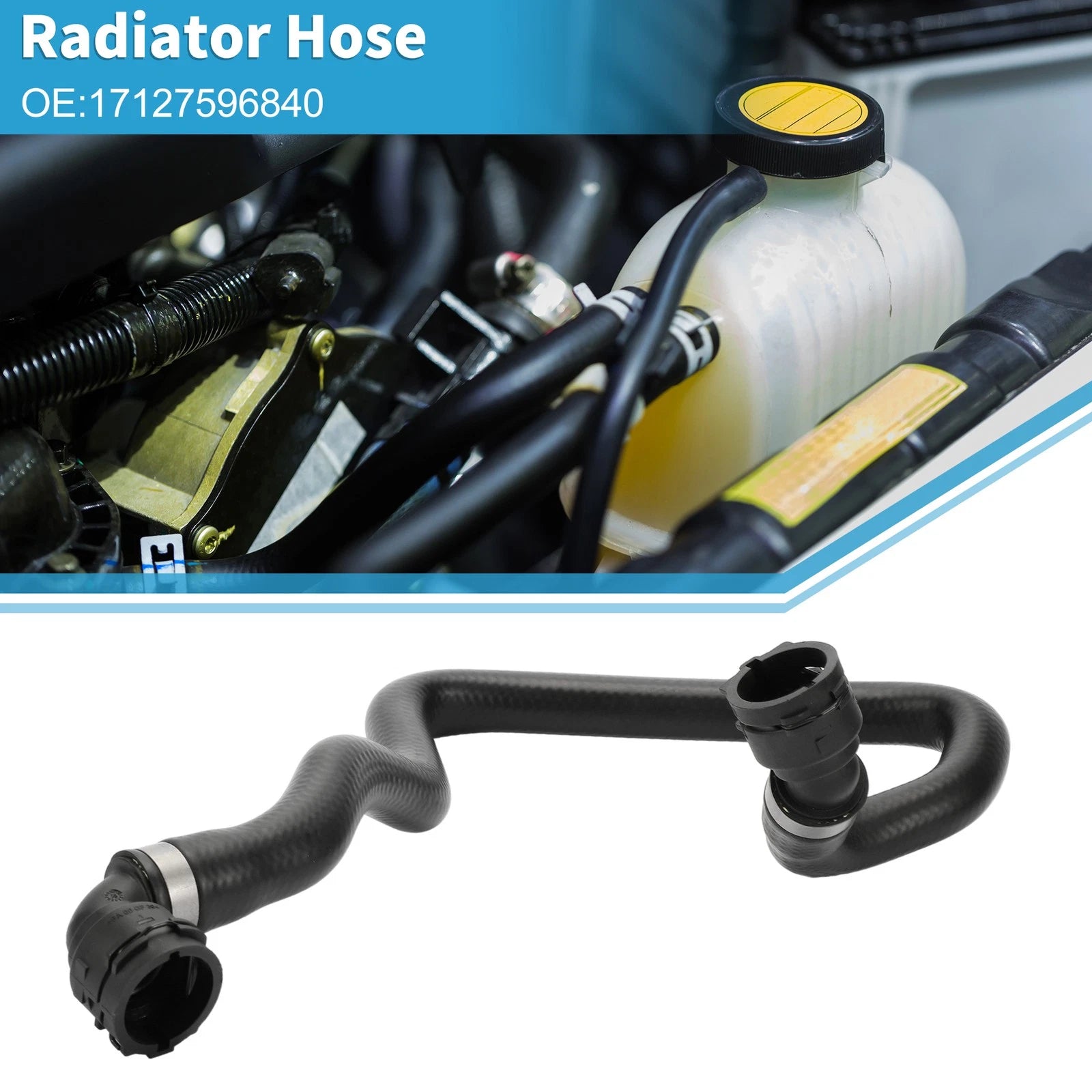 Radiator Hose No.17127596840 for BMW 320i (2013–2015) Rubber Black
