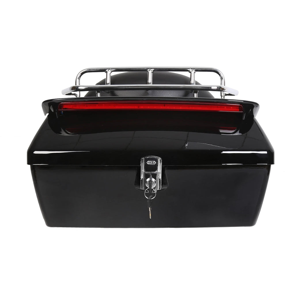 Top Case Tail Box Luggage Trunk with LED Light for Harley Honda