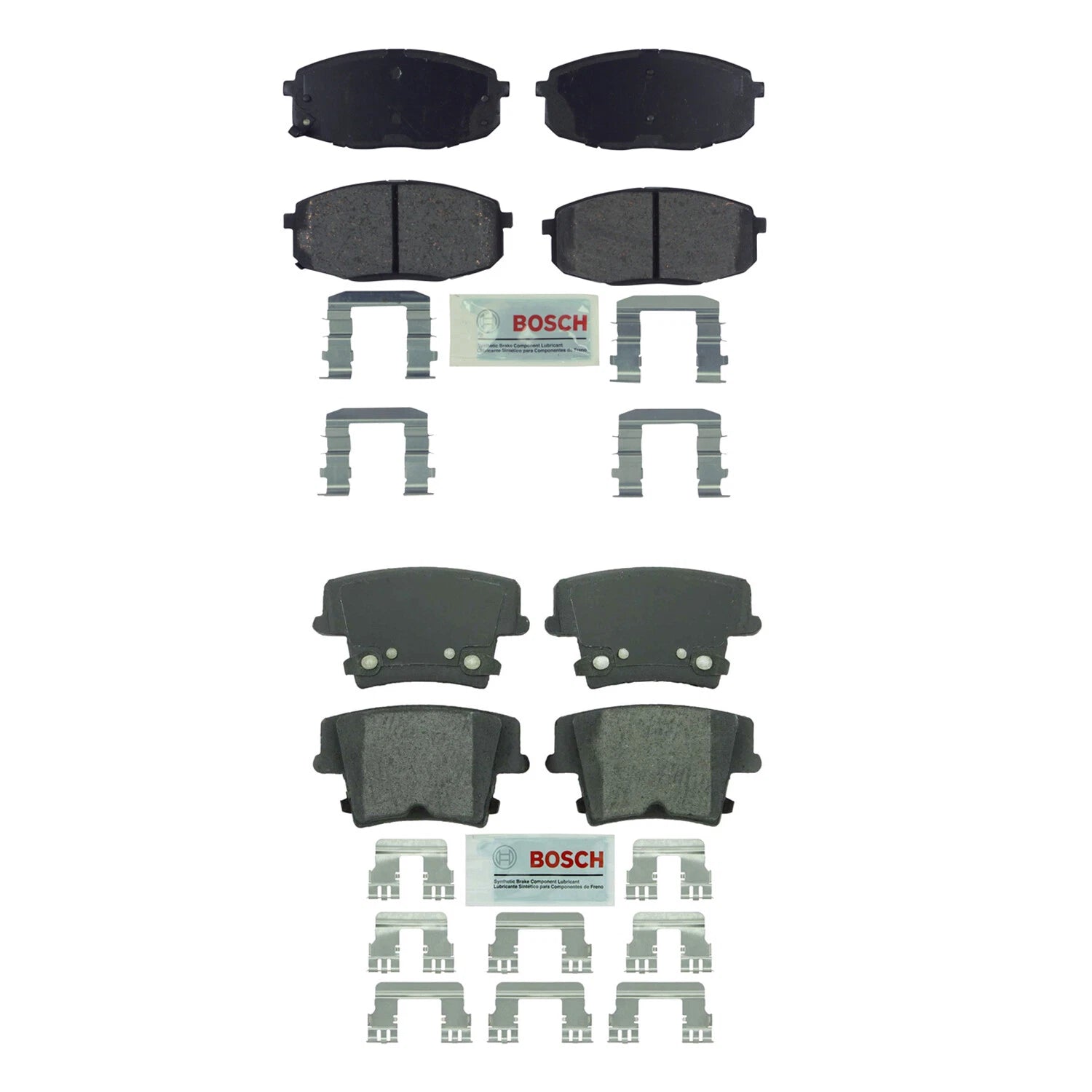 Set of 4 Bosch Blue Ceramic Disc Brake Pads for Elantra Forte Koup (2011–2016)