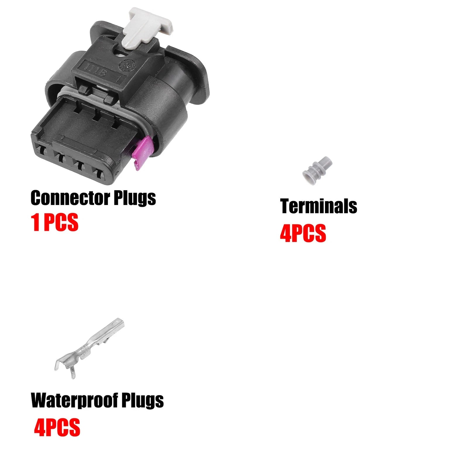 4 Way Map Sensor Connector Set for VW Audi (No.4F0973704)