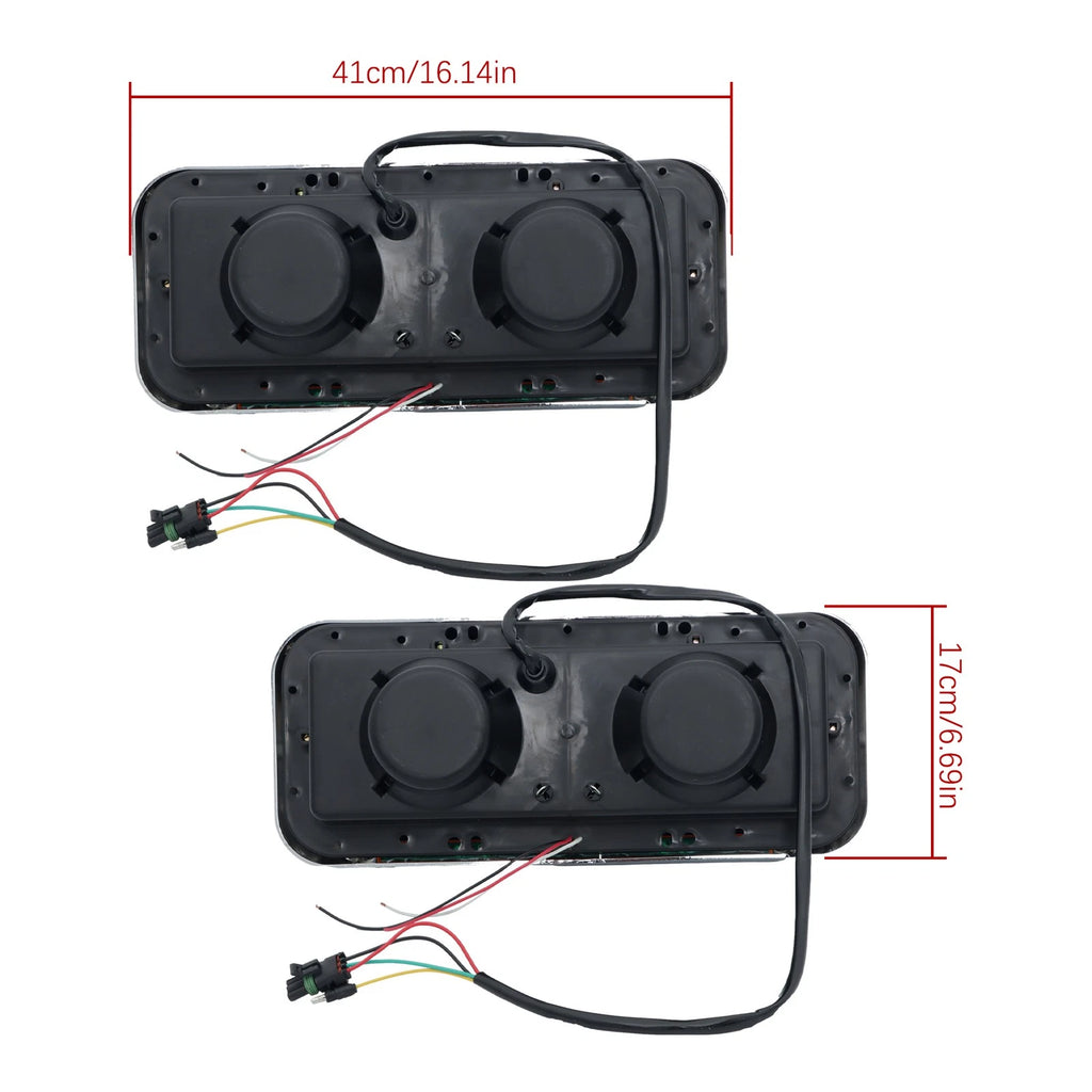 Full LED Dual Halo Ring Projector Headlights for Peterbilt Western Star (1981–2019)