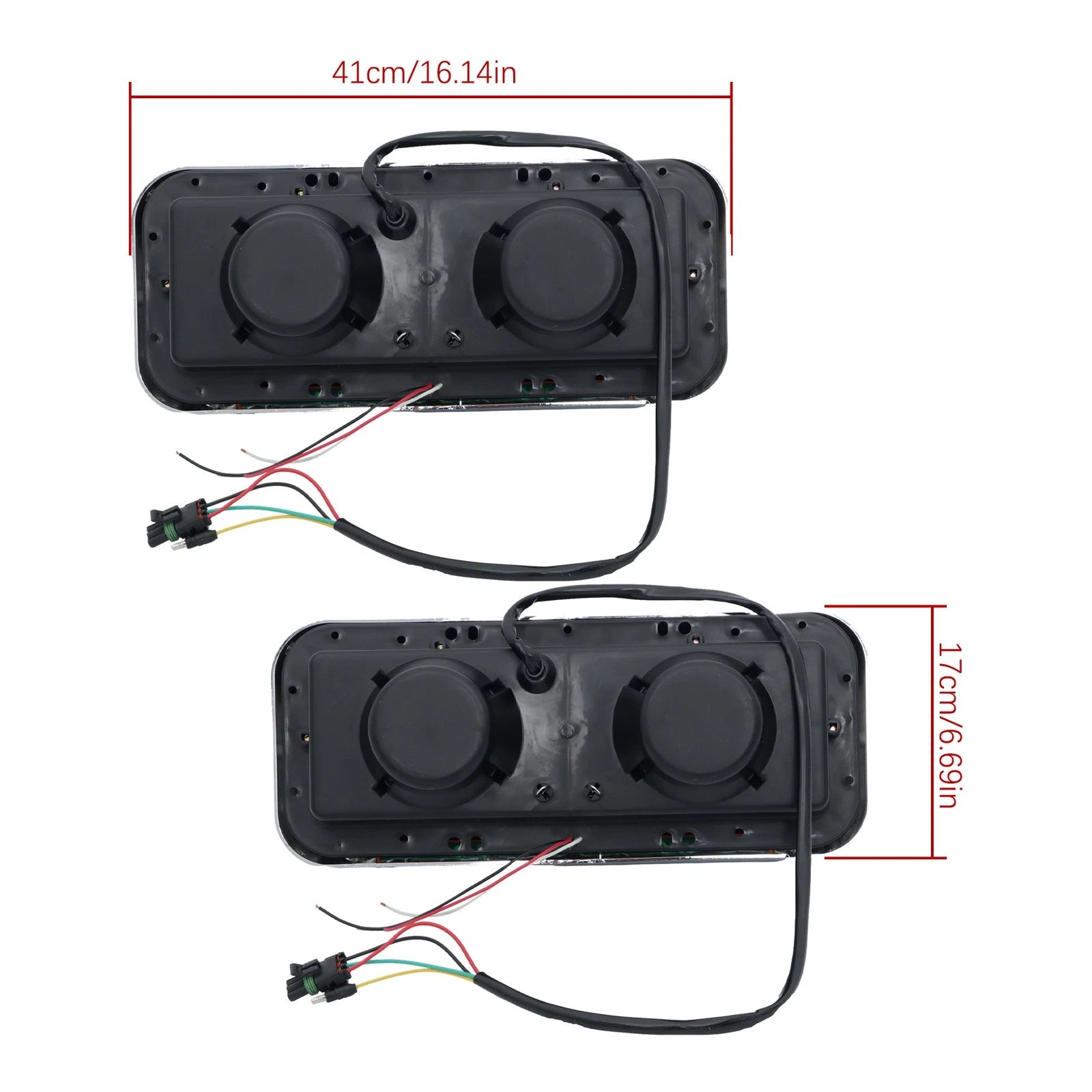 Full LED Dual Halo Ring Projector Headlights for Peterbilt Western Star (1981–2019)