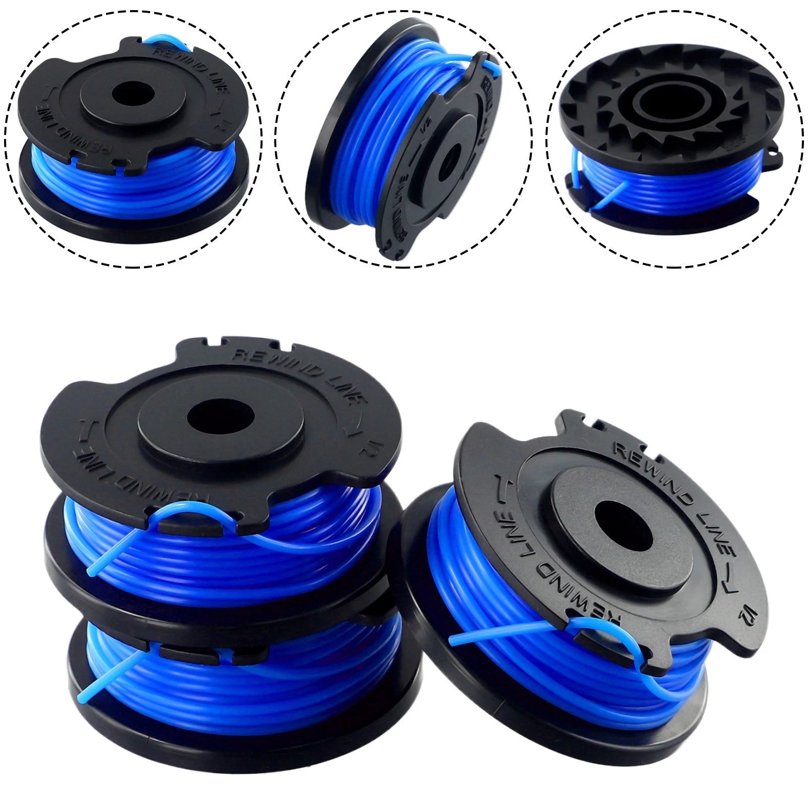 3Pcs Line Spool for Greenworks 24V Grass Trimmer (G24LT25, G24LT, G24LT28, G24LT30M)