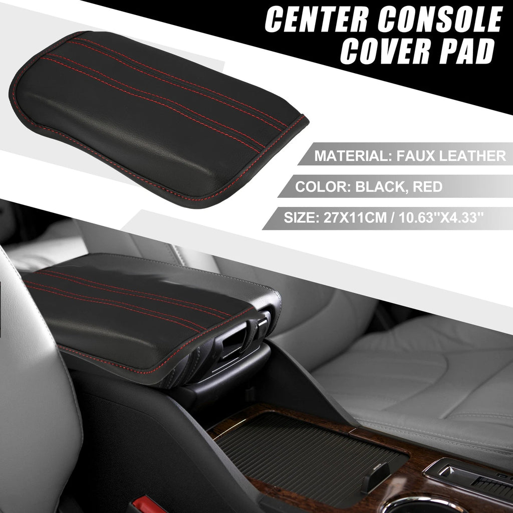 Center Console Armrest Cover for Nissan Qashqai (2020–2021) Black Red
