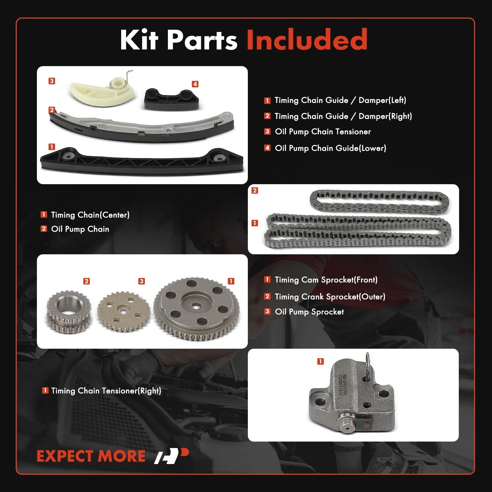 10X Timing Chain Kit for Ford Fusion Mercury Milan (2006)