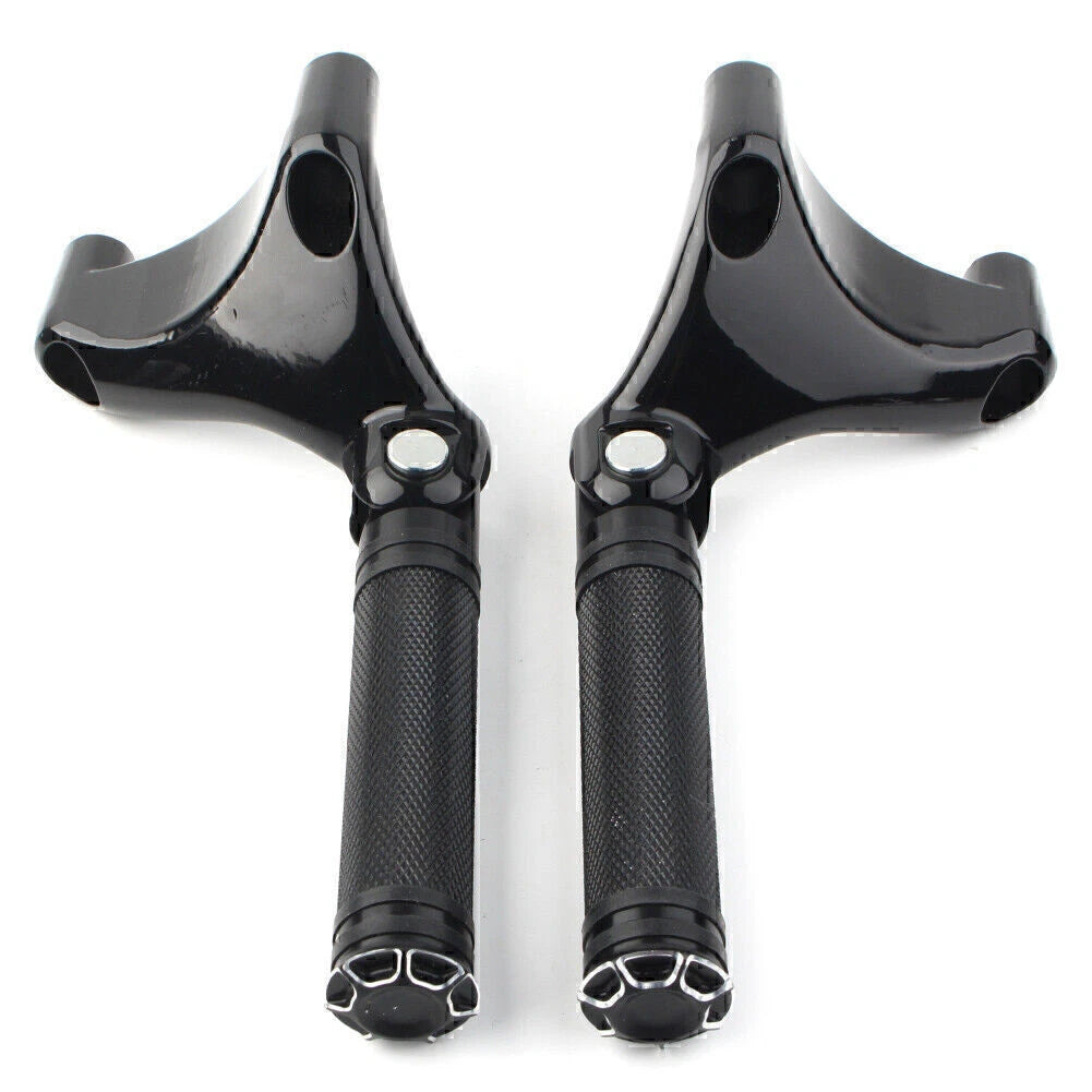 2X Black Rear Passenger Footrest Peg Mount for Harley Sportster XL883 XL1200 (2004–2013)