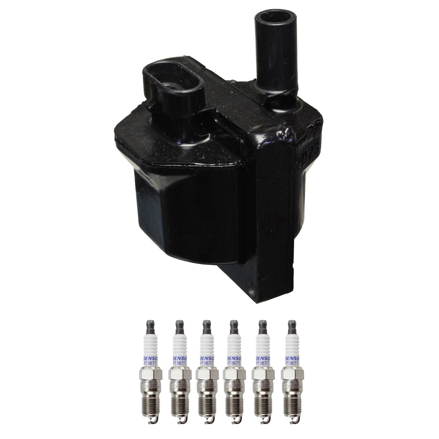 Denso Ignition Coil & 6 Platinum Spark Plugs for Blazer C1500 Jimmy (1995–2005)