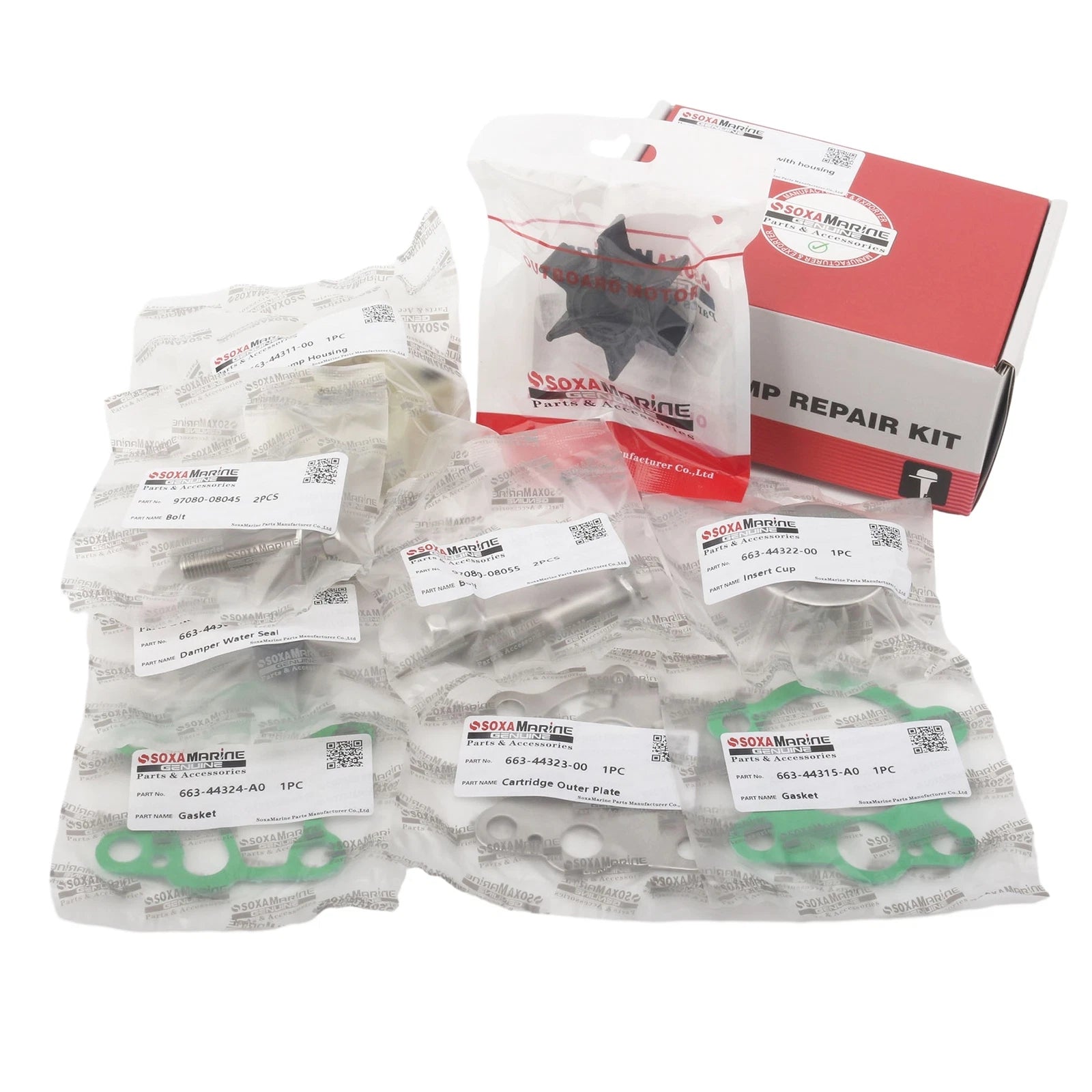 Water Pump Rebuild Service Kit for Yamaha Outboard (663-W0078-00)