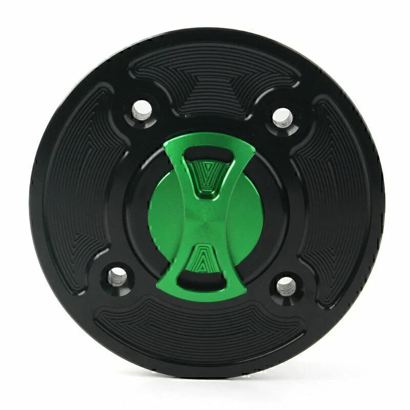 CNC Fuel Gas Tank Cap Keyless for Kawasaki Ninja 400, 650, Z900, Versys 1000