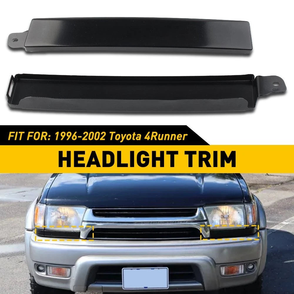 2X Front Bumper Headlight Filler Trim for Toyota 4Runner (1996–2002)