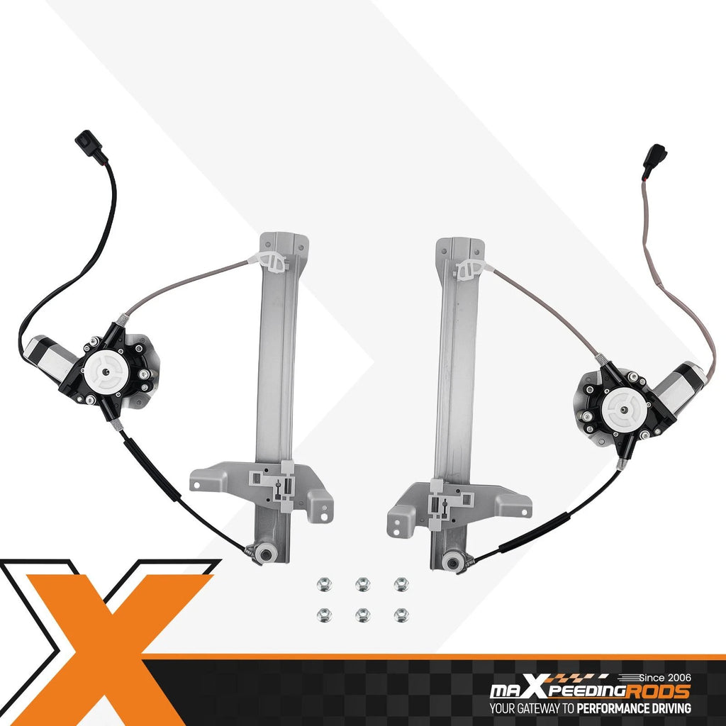 2X Rear Power Window Regulators w/ Motor for Chevy Impala (2006–2016)