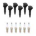 Set of 6 Ignition Coils & Spark Plugs for Kia Rondo V6 2.7 (2007–2010)